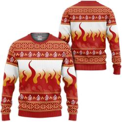 Kimetsu Kyojuro Rengoku Custom Anime Ugly Christmas Sweater Perfect And Unique Gifts For Adults Kids On Christmas