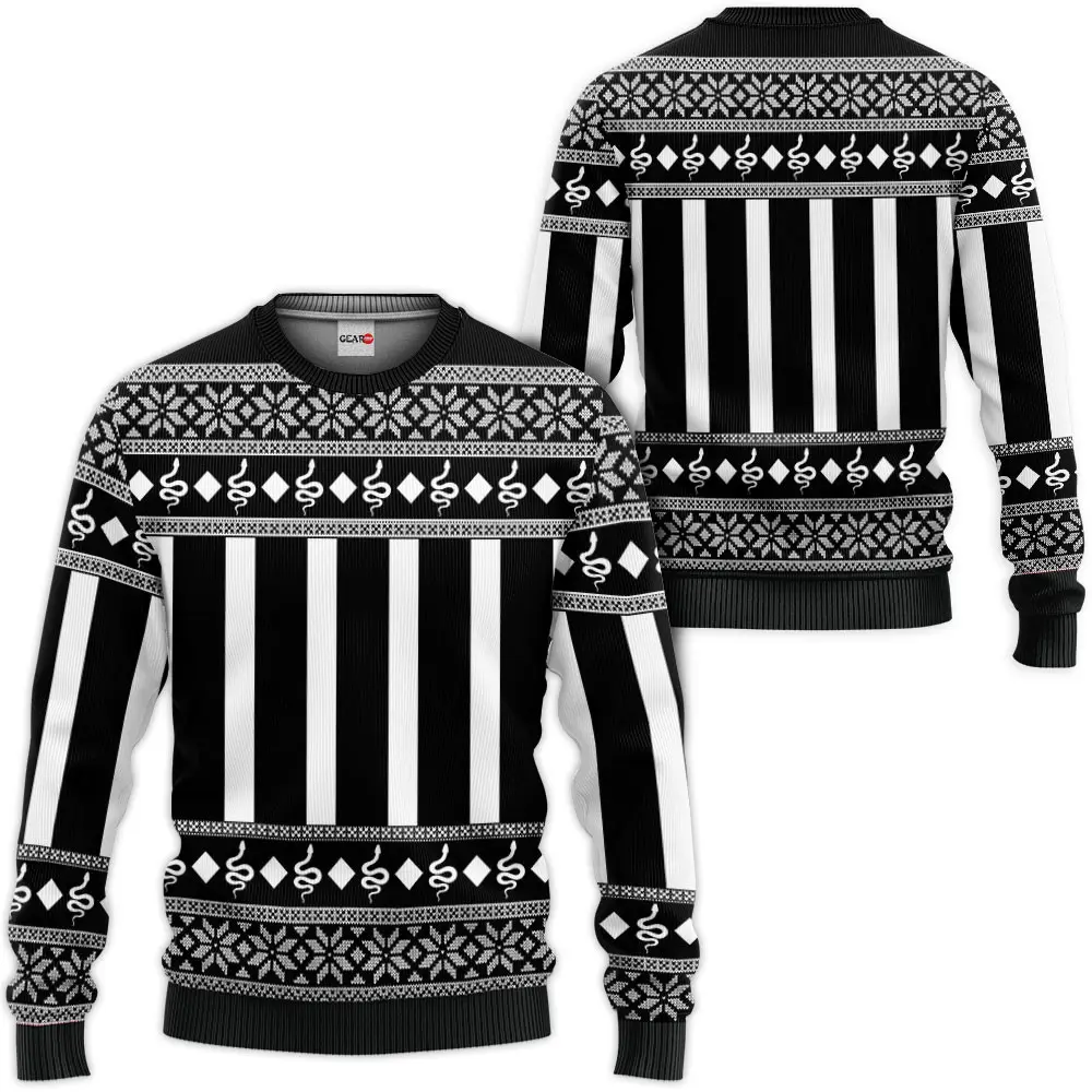 Kimetsu Obanai Iguro Custom Anime Ugly Christmas Sweater Perfect And Unique Gifts For Adults Kids On Christmas