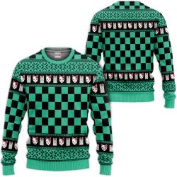 Kimetsu Tanjiro Custom Anime Ugly Christmas Sweater Perfect And Unique Gifts For Adults Kids On Christmas