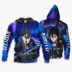 Anime Kirito Hoodie Sword Art Online Custom Anime Galaxy Style Perfect And Unique Gifts For Otaku Anime Fans On Christmas