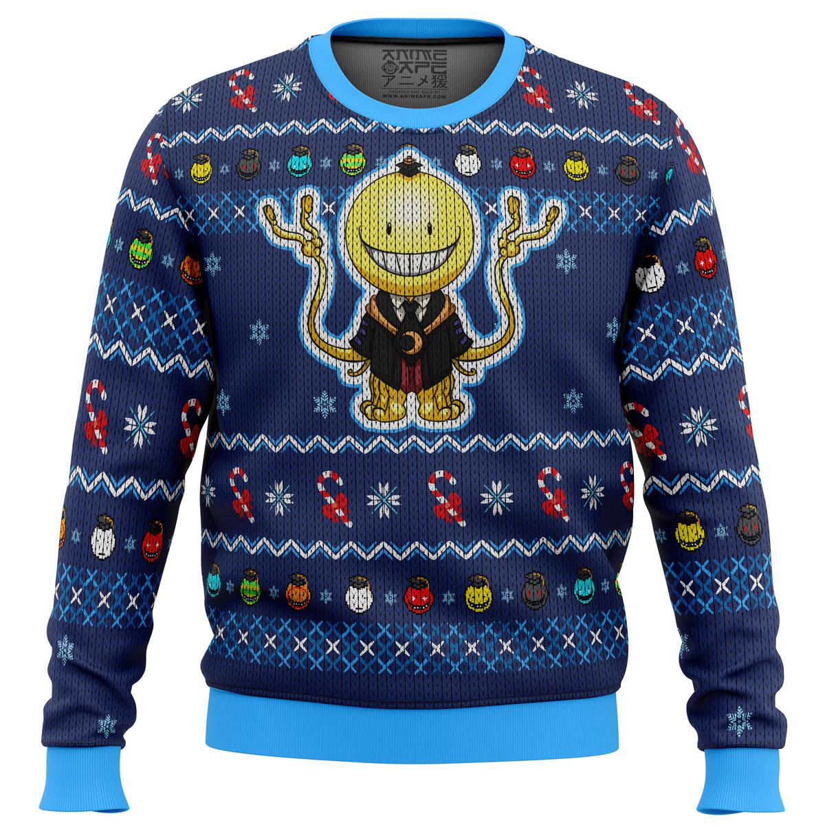 Koro Sensei Tentacles Assassination Classroom Ugly Christmas Sweater Perfect And Unique Gifts For Adults Kids On Christmas
