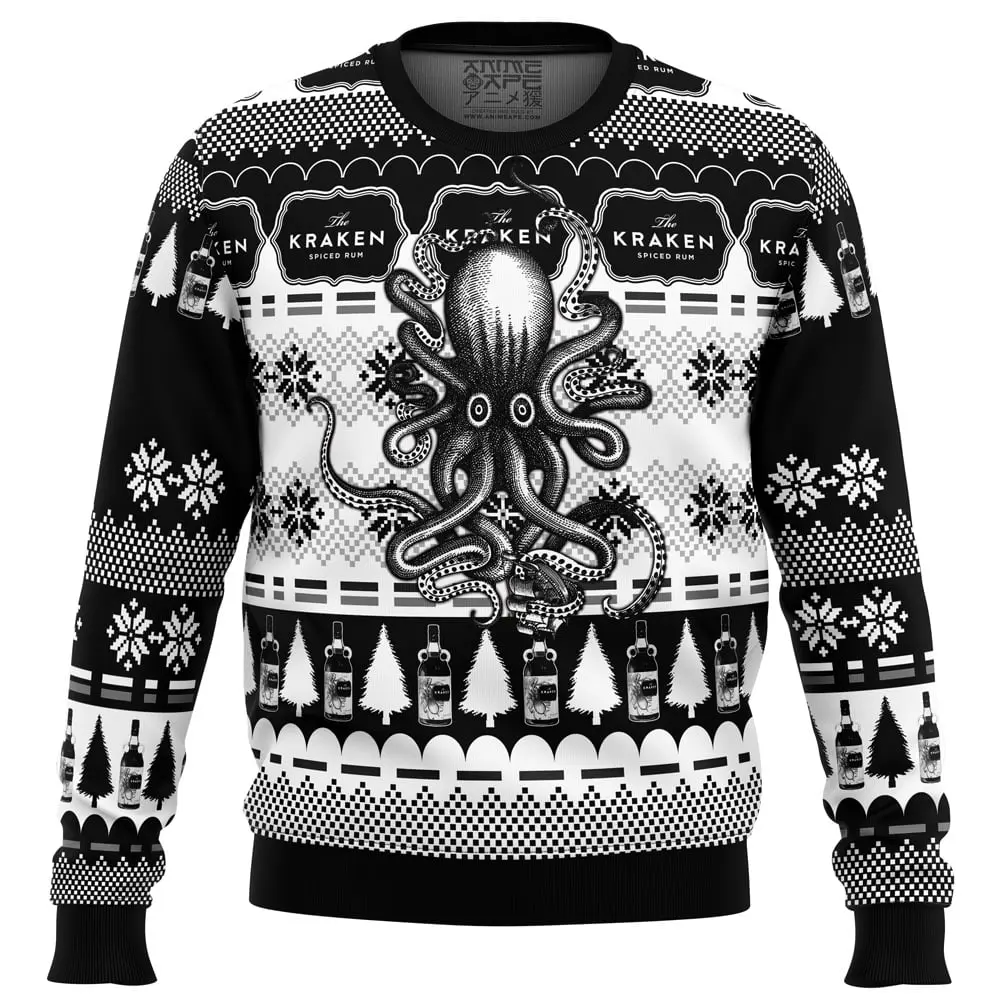Kraken Black Spiced Rum Ugly Christmas Sweater Perfect And Unique Gifts For Adults Kids On Christmas