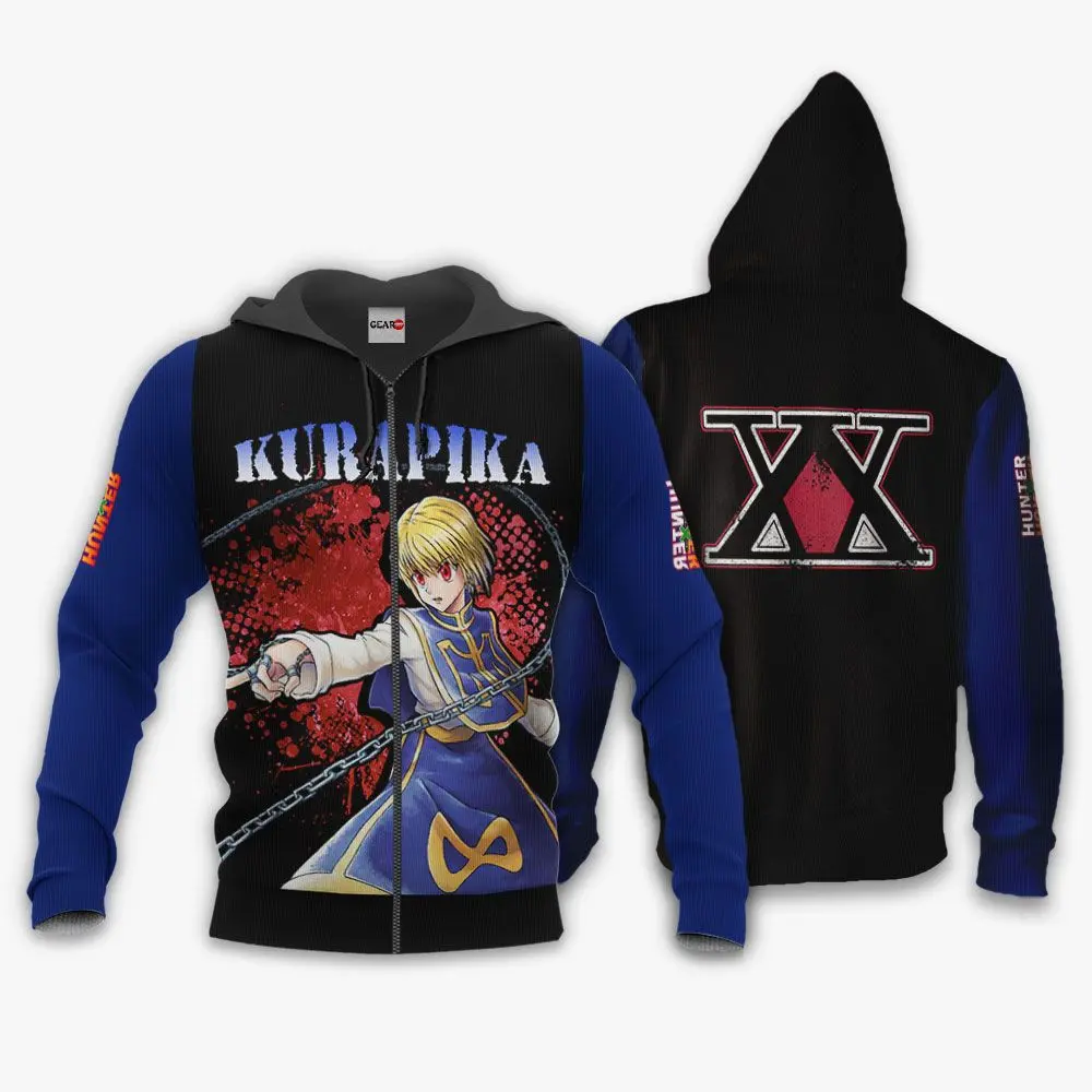 Anime Kurapika Hoodie Custom Anime Hunter x Hunter Perfect And Unique Gifts For Otaku Anime Fans On Christmas