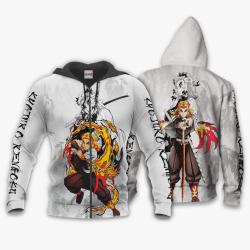 Anime Kyojuro Rengoku Hoodie Kimetsu Custom Anime Perfect And Unique Gifts For Otaku Anime Fans On Christmas