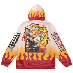 Anime Kyojuro Rengoku Haori Demon Slayer Streetwear Hoodie Perfect And Unique Gifts For Otaku Anime Fans On Christmas