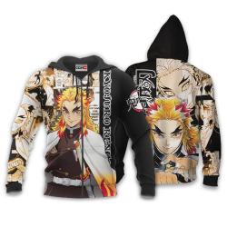 Anime Kyojuro Rengoku Hoodie Custom Anime Manga Style Perfect And Unique Gifts For Otaku Anime Fans On Christmas