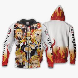 Anime Kyojuro Rengoku Hoodie Flame Hashira Custom Anime Shirts Perfect And Unique Gifts For Otaku Anime Fans On Christmas