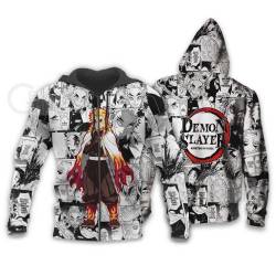 Anime Kyojuro Rengoku Hoodie Anime Mix Manga No Yaiba Perfect And Unique Gifts For Otaku Anime Fans On Christmas