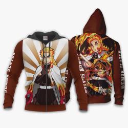 Anime Rengoku Hoodie Custom Anime Shirts Jacket Perfect And Unique Gifts For Otaku Anime Fans On Christmas