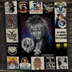 Movie Labyrinth Bowie Movie Film Poster Fan Lover Fleece Sherpa Blanket Perfect Gifts For Family On Christmas