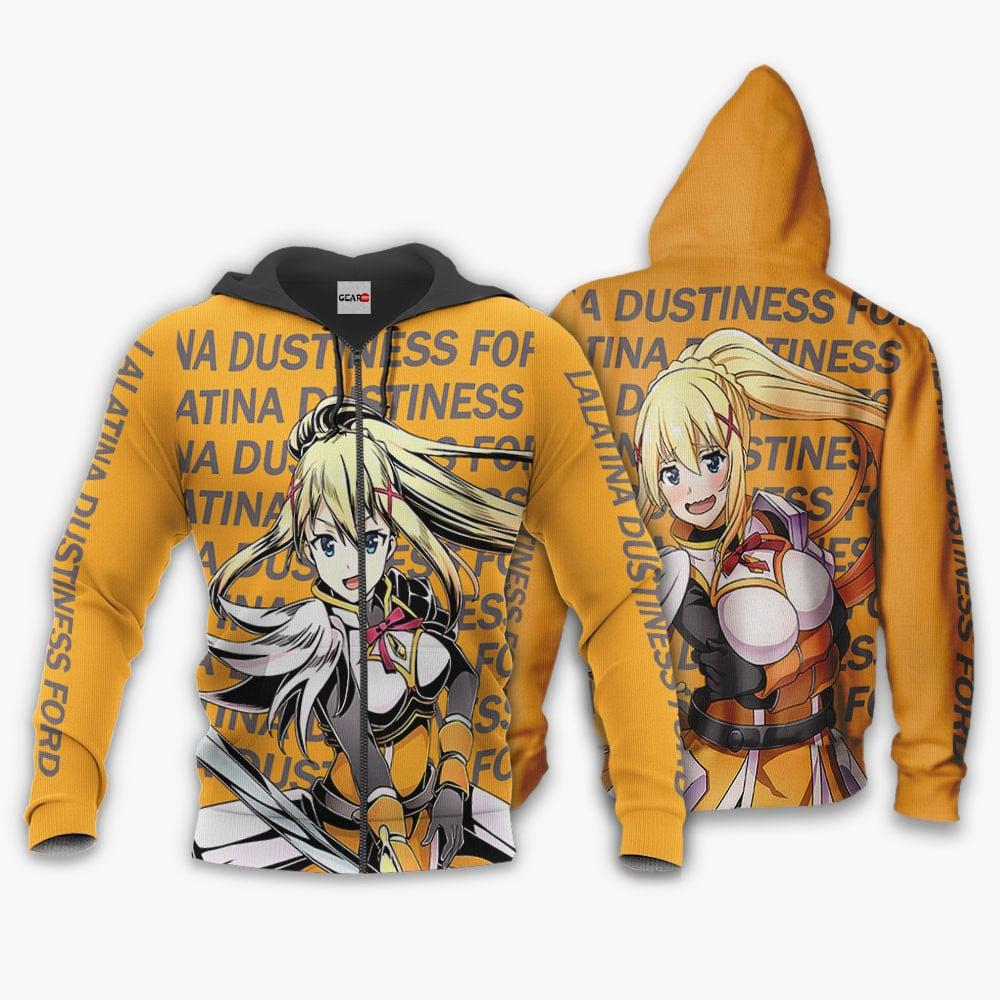 Anime Lalatina Dustiness Ford Hoodie KonoSuba Custom Anime For Fans Perfect And Unique Gifts For Otaku Anime Fans On Christmas