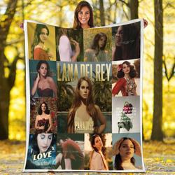 Music Lana Del Rey Fleece Sherpa Blanket Music Lover Fan Perfect And Unique Gifts For Family On Christmas