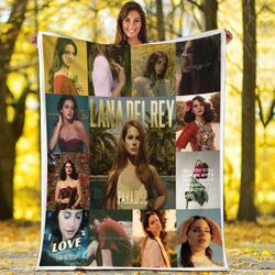 Music Lana Del Rey Music Lover Fan Gift Quilt Fleece Sherpa Blanket Perfect Gifts For Family On Christmas