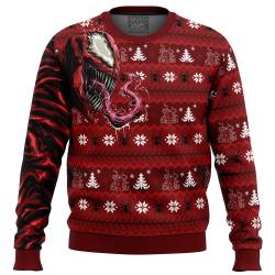 Let There Be Christmas Carnage Marvel Ugly Christmas Sweater Perfect And Unique Gifts For Adults Kids On Christmas