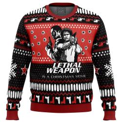 Lethal Weapon Is a Christmas Movie Ugly Christmas Sweater Perfect And Unique Gifts For Adults Kids On Christmas
