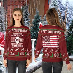 Let's Go Brandon It's Beginning To Look A Lot Like You Miss Me Trump Sweater Perfect And Unique Gifts For Adults Kids On Christmas
