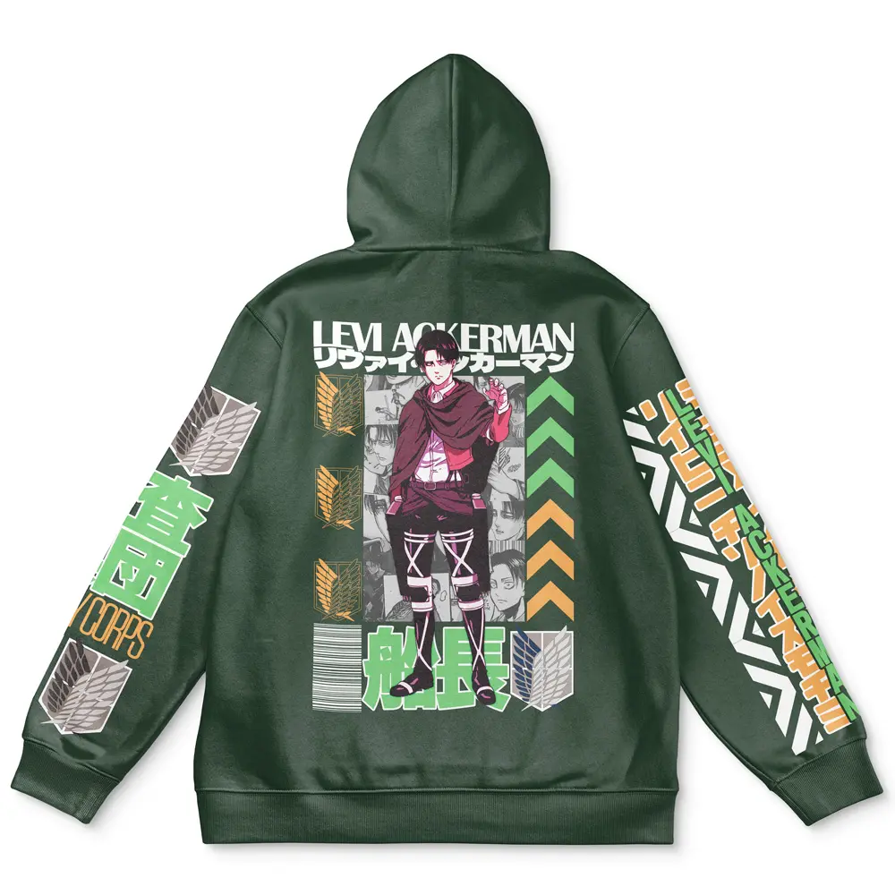 Anime Levi Ackerman V2 Attack on Titan Streetwear Hoodie Perfect And Unique Gifts For Otaku Anime Fans On Christmas