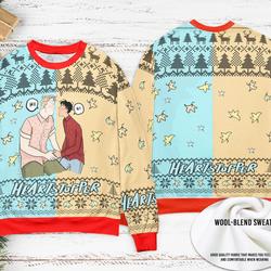 LGBTQ Heartstopper Nick And Charlie Ugly Christmas Sweater Perfect And Unique Gifts For Adults Kids On Christmas