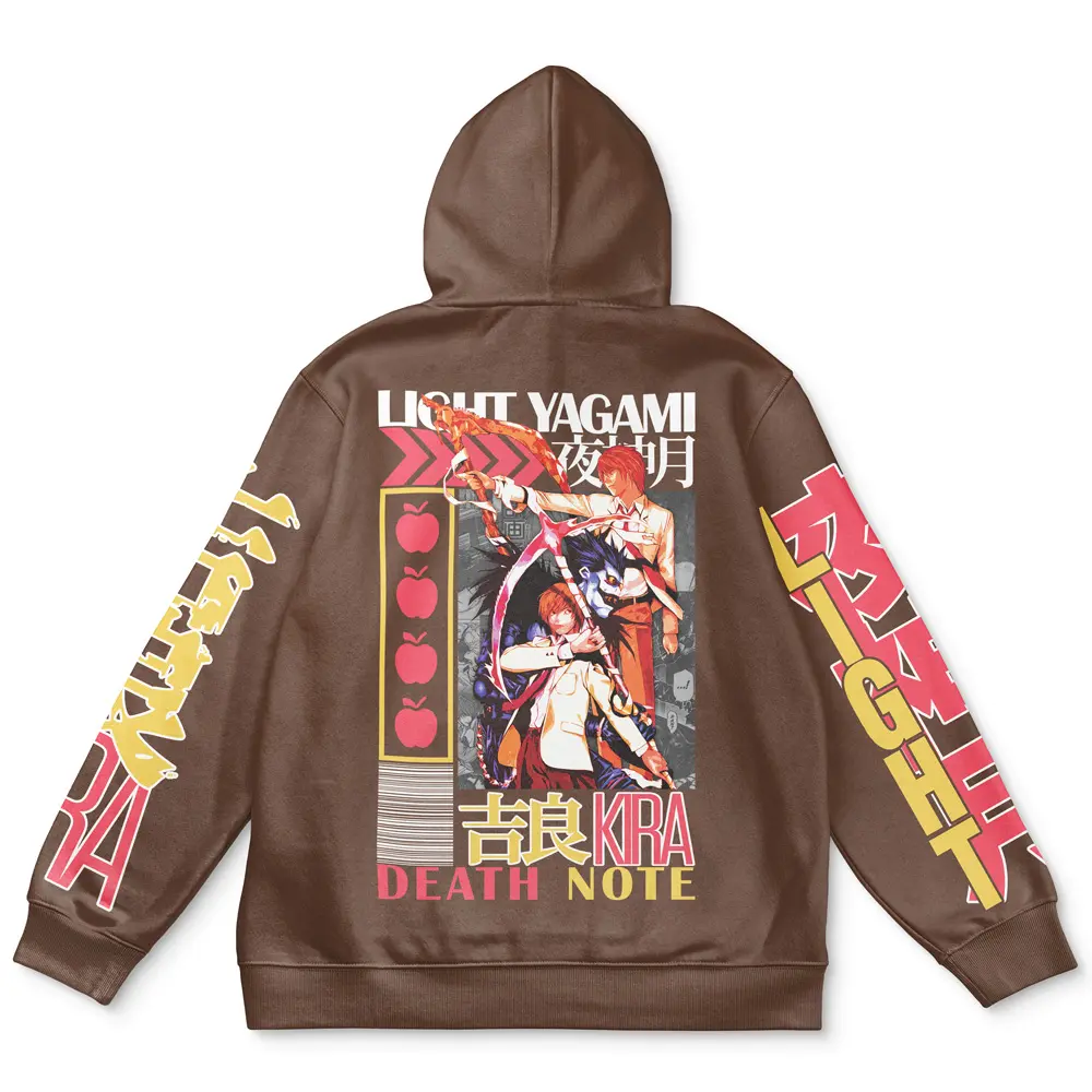 Anime Light Yagami Death Note Streetwear Hoodie Perfect And Unique Gifts For Otaku Anime Fans On Christmas