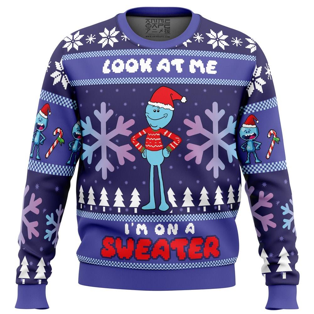 Look at Me Mr. Meeseeks Ugly Christmas Sweater Perfect And Unique Gifts For Adults Kids On Christmas