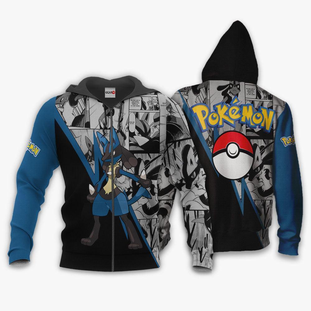 Anime Lucario Hoodie Custom Anime Mix Manga Perfect And Unique Gifts For Otaku Anime Fans On Christmas