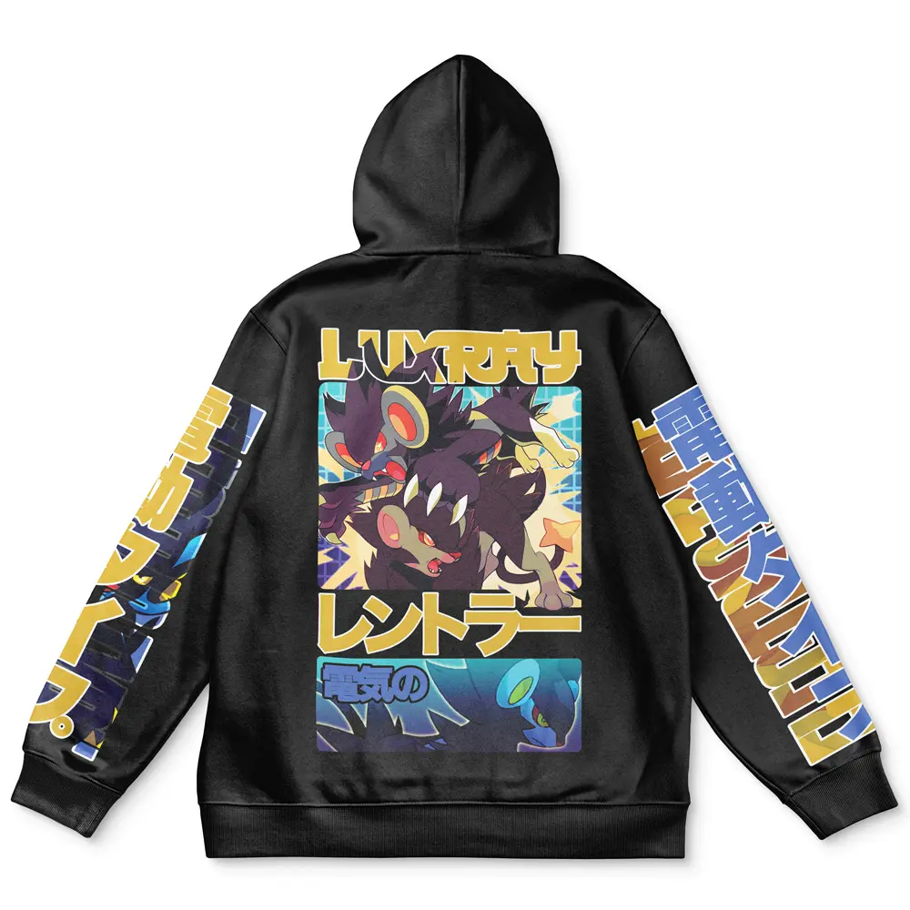 Anime Luxray Pokemon Streetwear Hoodie Perfect And Unique Gifts For Otaku Anime Fans On Christmas