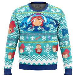 Magical Ponyo Studio Ghibli Ugly Christmas Sweater Perfect And Unique Gifts For Adults Kids On Christmas