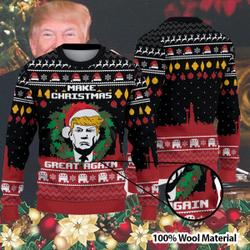 Make Christmas Great Again Trump Ugly Sweater Perfect And Unique Gifts For Adults Kids On Christmas