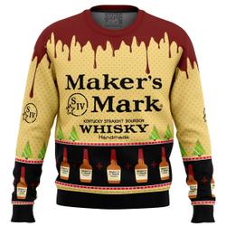 Maker's Mark Whisky Ugly Christmas Sweater Perfect And Unique Gifts For Adults Kids On Christmas