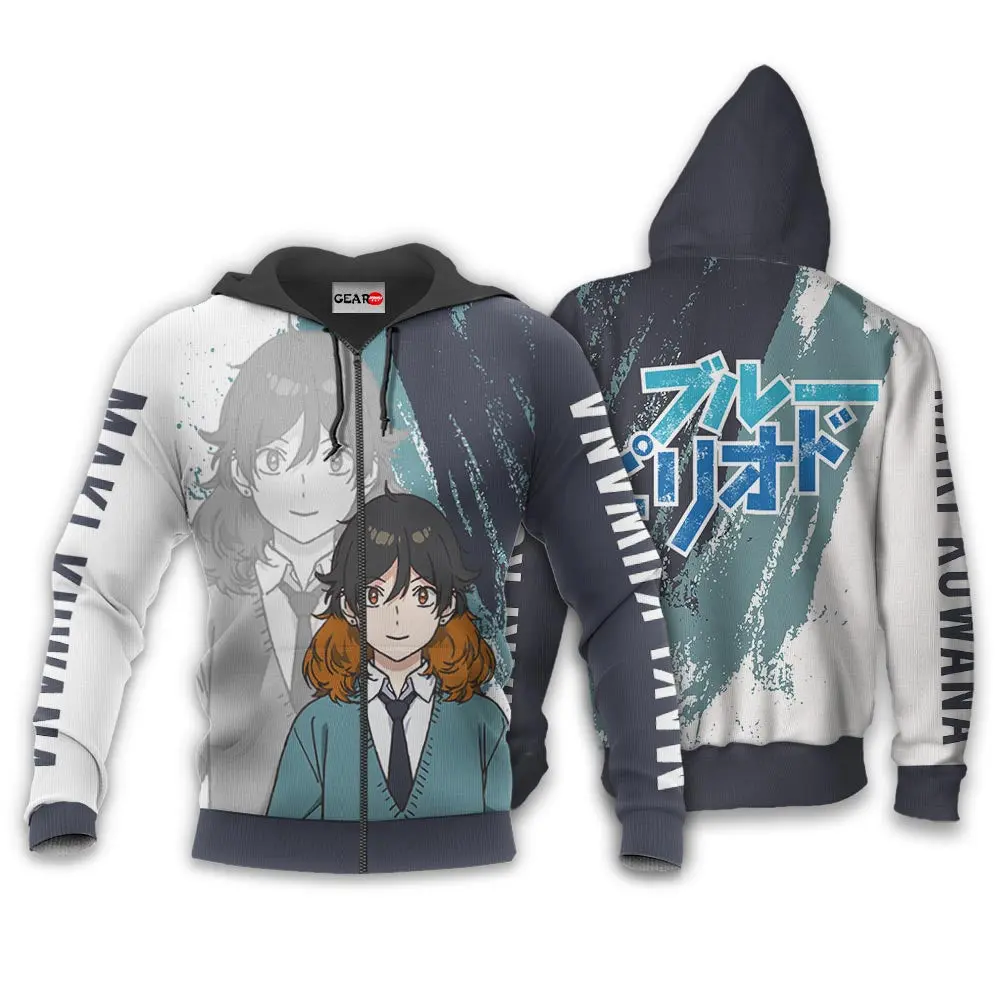 Anime Maki Kuwana Hoodie Custom Anime Blue Period Perfect And Unique Gifts For Otaku Anime Fans On Christmas