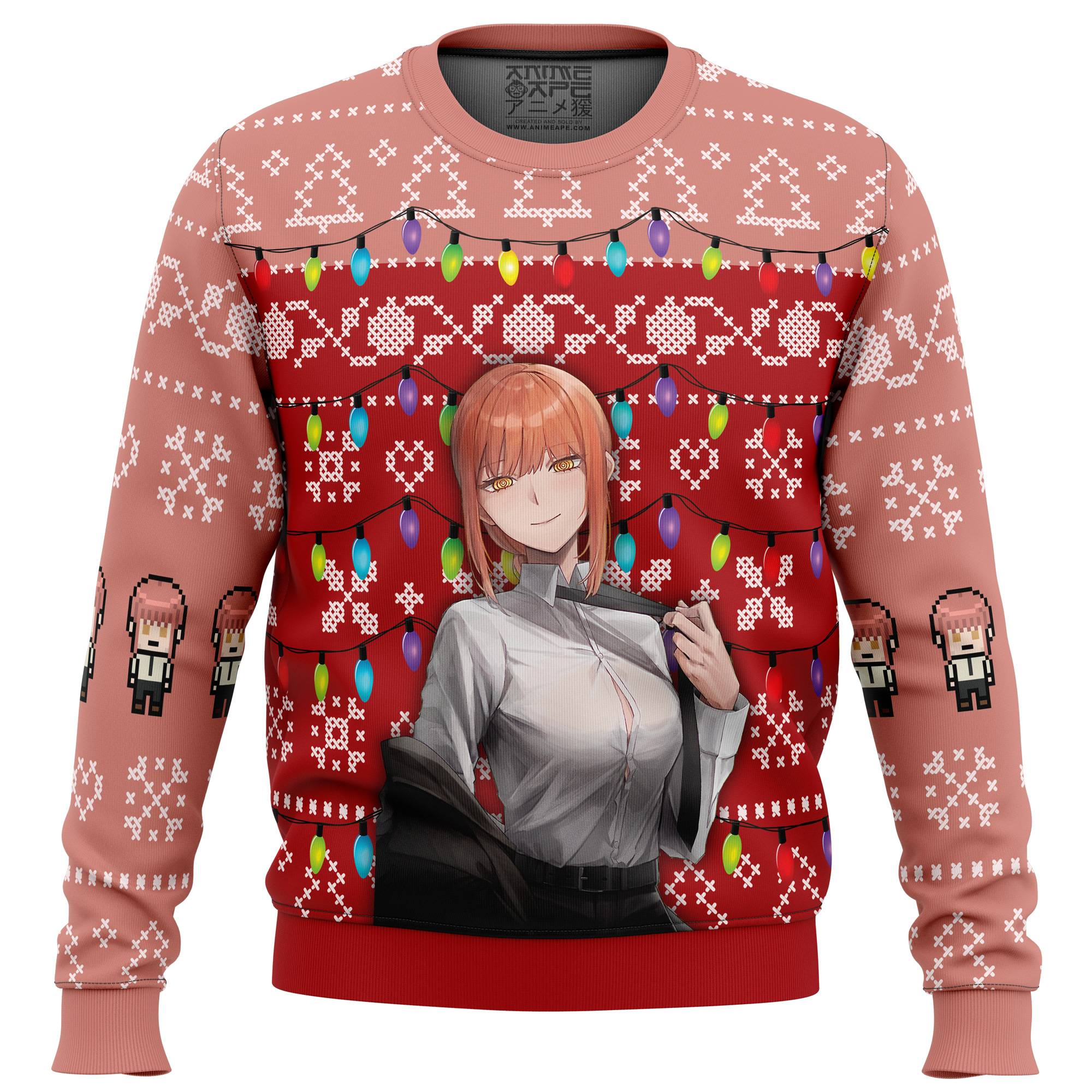 Makima Chainsaw Man Ugly Christmas Sweater Perfect And Unique Gifts For Adults Kids On Christmas