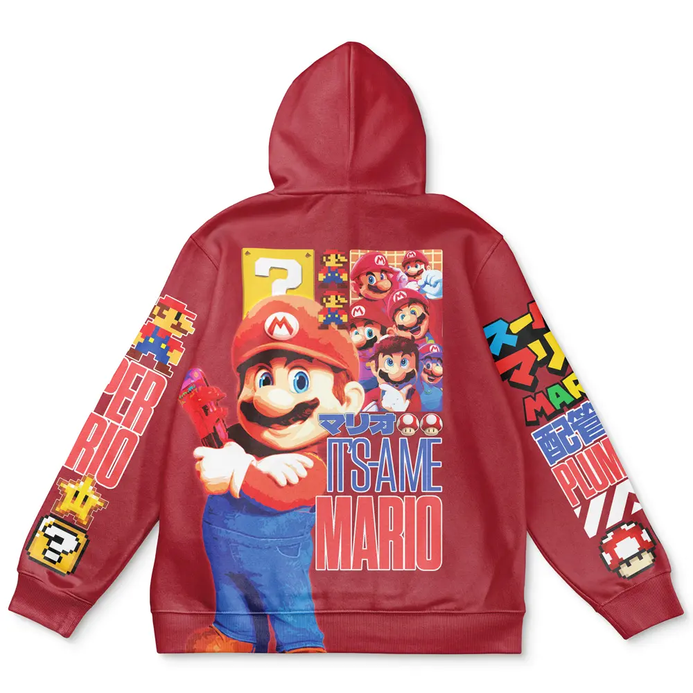 Anime Mario Super Mario Streetwear Hoodie Perfect And Unique Gifts For Otaku Anime Fans On Christmas