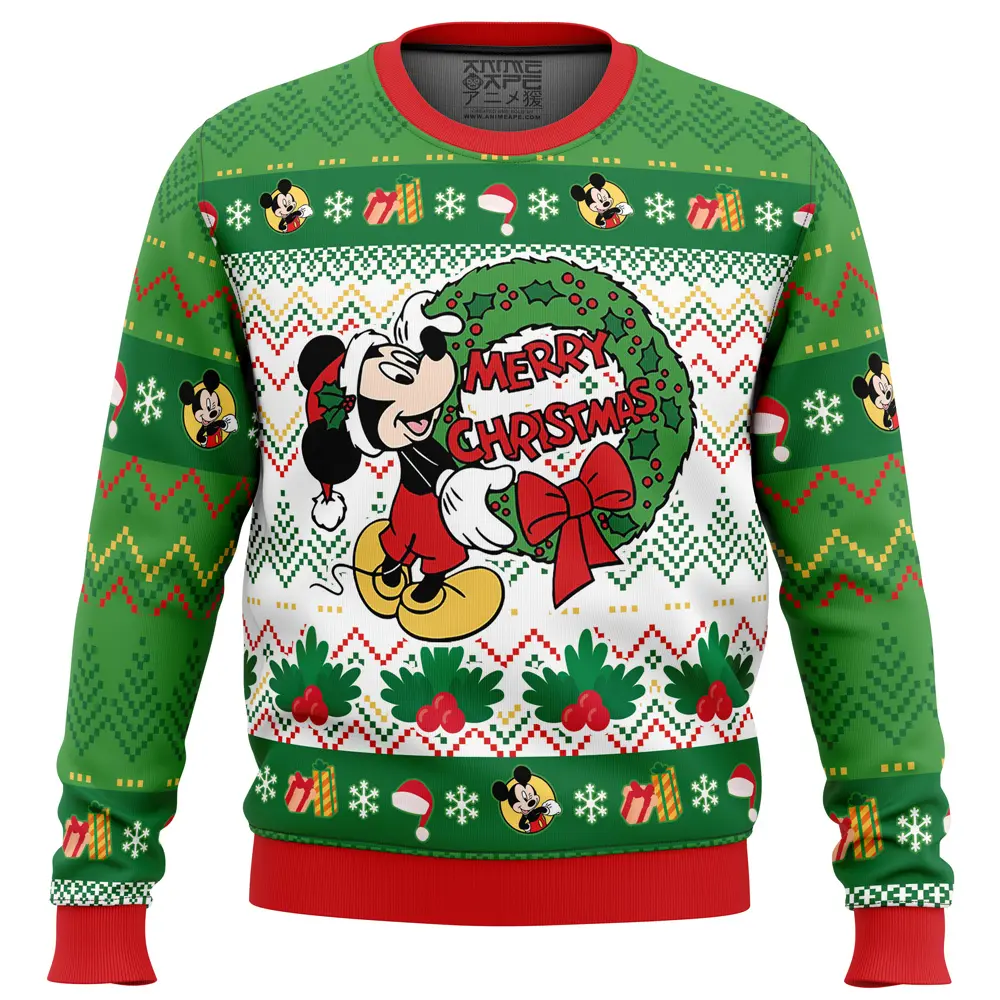 Merry Christmas Mickey Mouse Disney Ugly Christmas Sweater Perfect And Unique Gifts For Adults Kids On Christmas