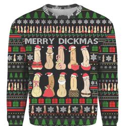 Merry Dickmas Dirty Ugly Christmas Sweater Gifts Perfect And Unique Gifts For Adults Kids On Christmas