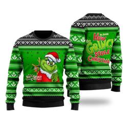 Merry Grinchmas Funny Dr. Seuss How The Grinch Stole Christmas Sweater Perfect And Unique Gifts For Adults Kids On Christmas