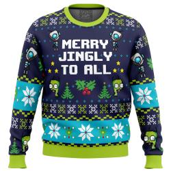 Merry Jingly Invader Zim Ugly Christmas Sweater Perfect And Unique Gifts For Adults Kids On Christmas