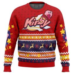 Merry Kirby Christmas Kirby Ugly Christmas Sweater Perfect And Unique Gifts For Adults Kids On Christmas