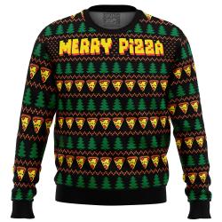 Merry Pizza Ugly Christmas Sweater Perfect And Unique Gifts For Adults Kids On Christmas