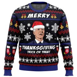 Merry Thanksgiving Biden Ugly Christmas Sweater Perfect And Unique Gifts For Adults Kids On Christmas