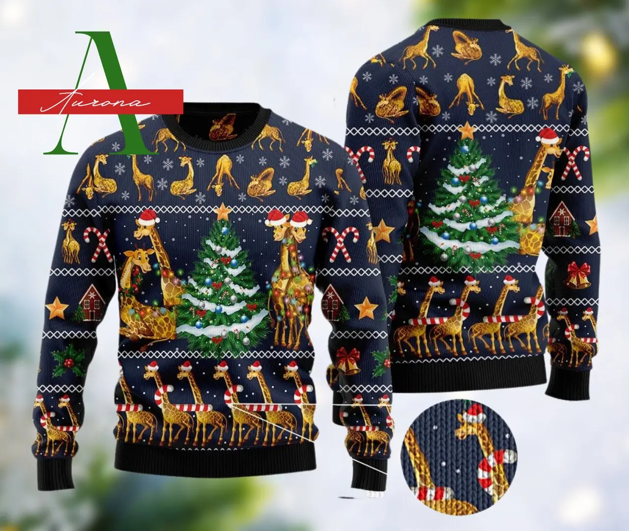 Merry Xmas Love Girafff Christmas Sweater Gifts Perfect And Unique Gifts For Adults Kids On Christmas
