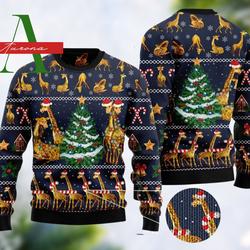 Merry Xmas Love Girafff Christmas Sweater Gifts Perfect And Unique Gifts For Adults Kids On Christmas