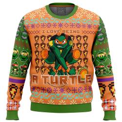 Michelangelo Rise of the Teenage Mutant Ninja Turtles Ugly Christmas Sweater Perfect And Unique Gifts For Adults Kids On Christmas
