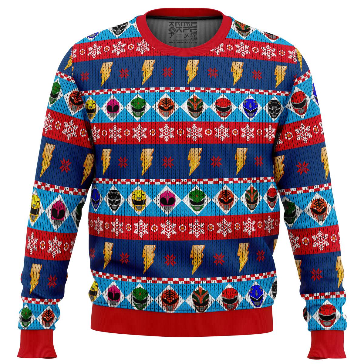 Mighty Helmets Power Rangers Ugly Christmas Sweater Perfect And Unique Gifts For Adults Kids On Christmas