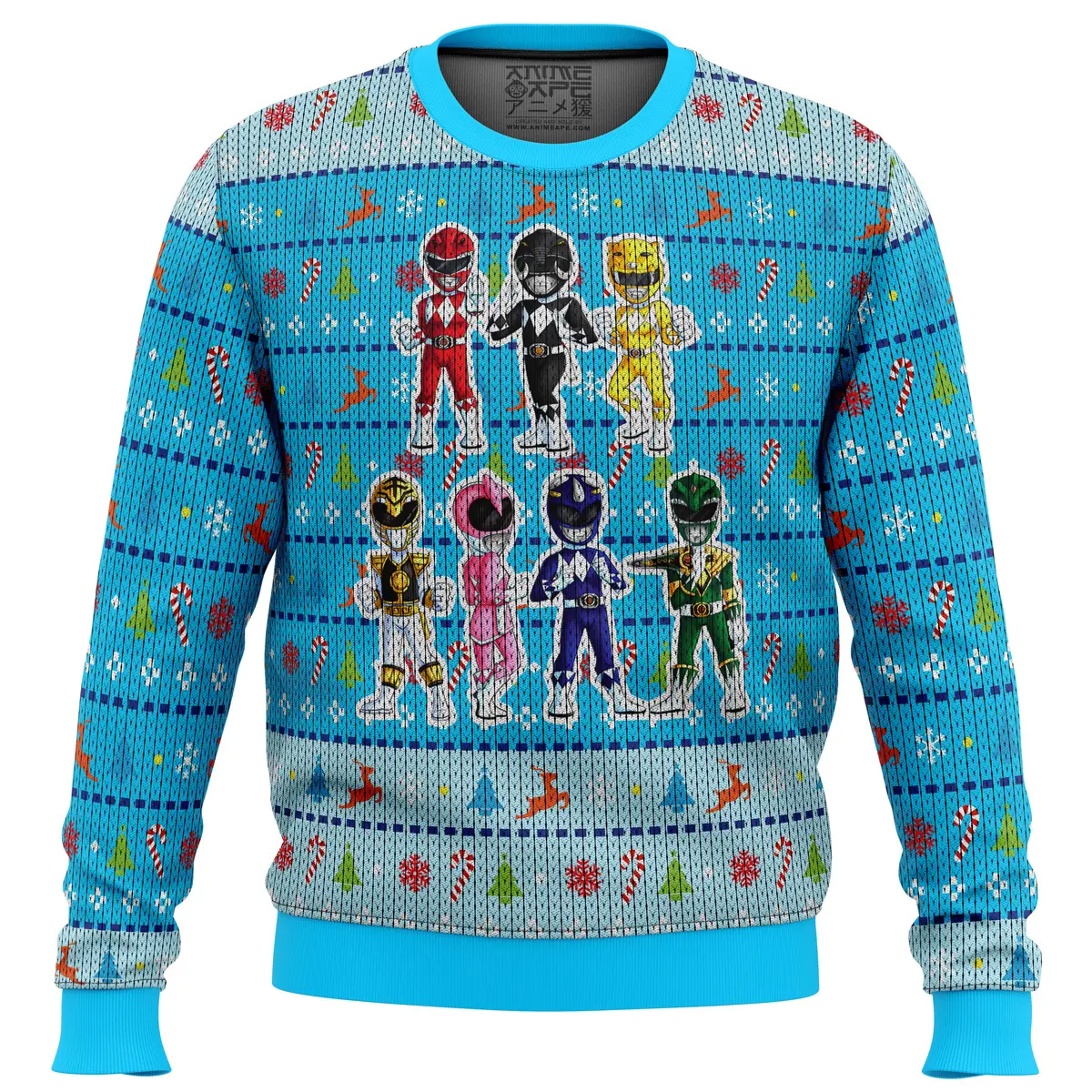 Mighty Morphin Chibis Power Rangers Ugly Christmas Sweater Perfect And Unique Gifts For Adults Kids On Christmas