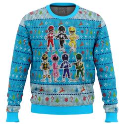 Mighty Morphin Chibis Power Rangers Ugly Christmas Sweater Perfect And Unique Gifts For Adults Kids On Christmas