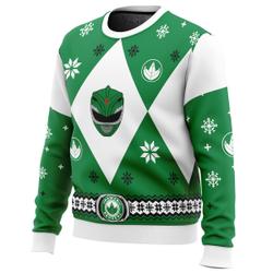 Mighty Morphin Power Rangers Green Ugly Christmas Sweater Perfect And Unique Gifts For Adults Kids On Christmas