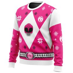 Mighty Morphin Power Rangers Pink Ugly Christmas Sweater Perfect And Unique Gifts For Adults Kids On Christmas