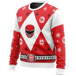 Mighty Morphin Power Rangers Red Ugly Christmas Sweater Perfect And Unique Gifts For Adults Kids On Christmas