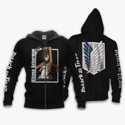 Anime Mikasa Ackerman Hoodie Attack On Titan Anime Shirts Jacket Perfect And Unique Gifts For Otaku Anime Fans On Christmas