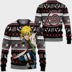 Minato Namikaze Ugly Christmas Sweater Custom Anime Perfect And Unique Gifts For Adults Kids On Christmas